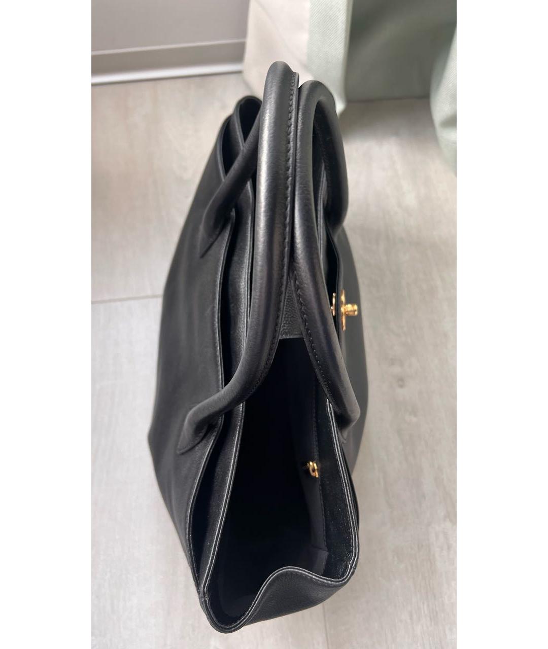 CHANEL Черная кожаная сумка тоут, фото 2