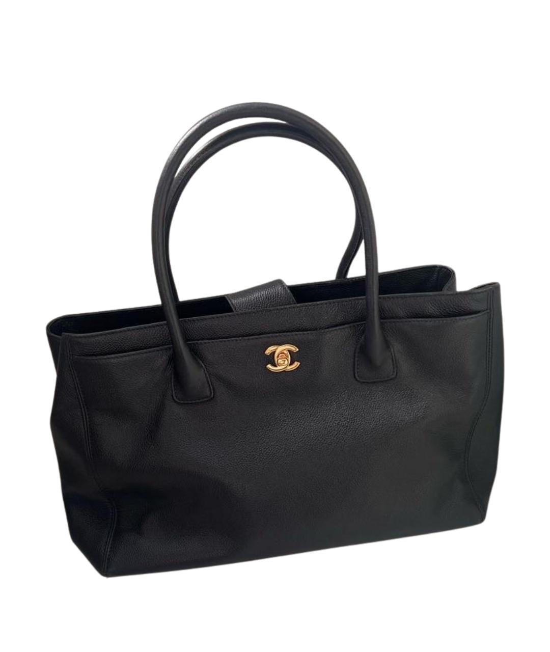 CHANEL Черная кожаная сумка тоут, фото 1