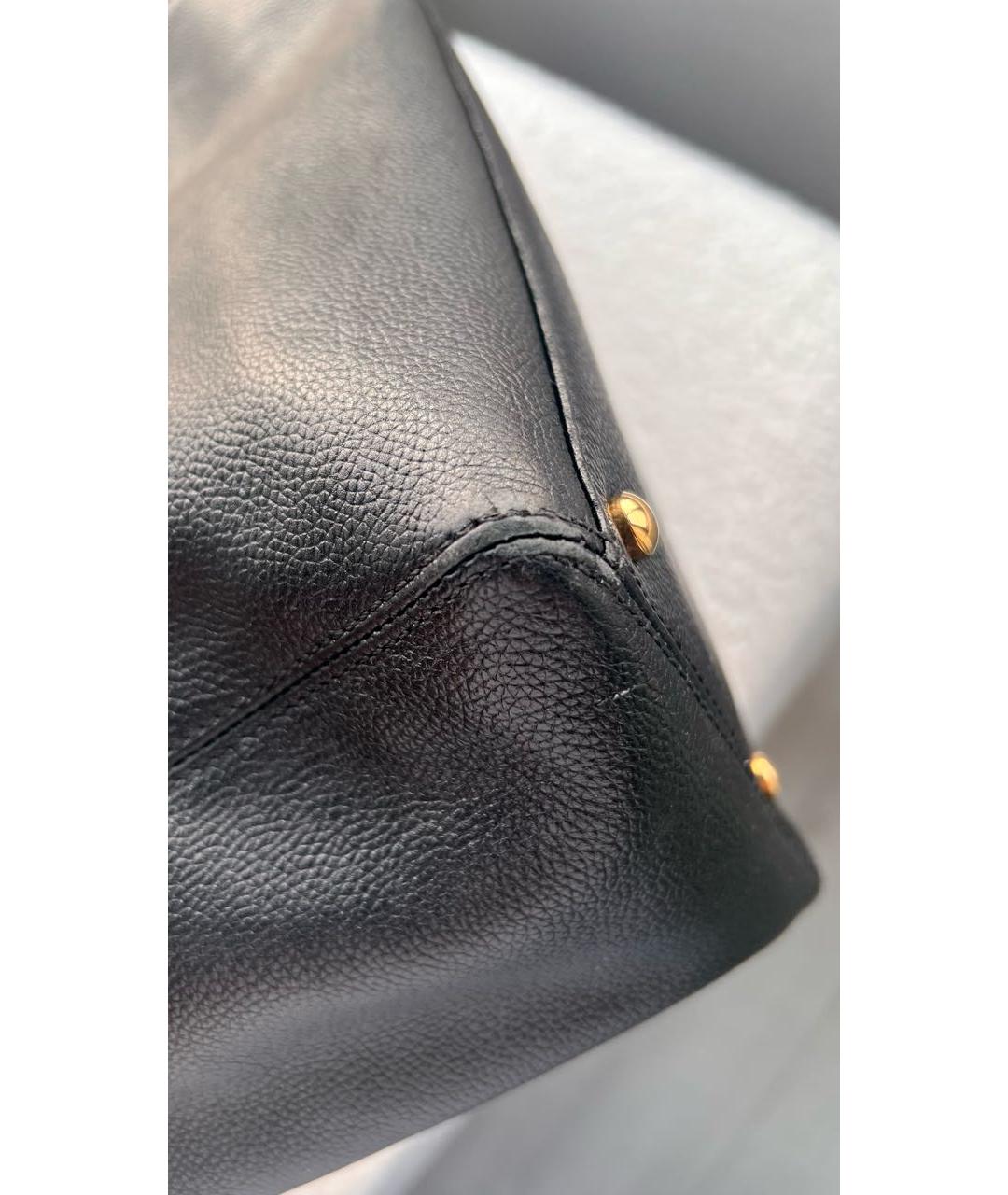 CHANEL Черная кожаная сумка тоут, фото 8