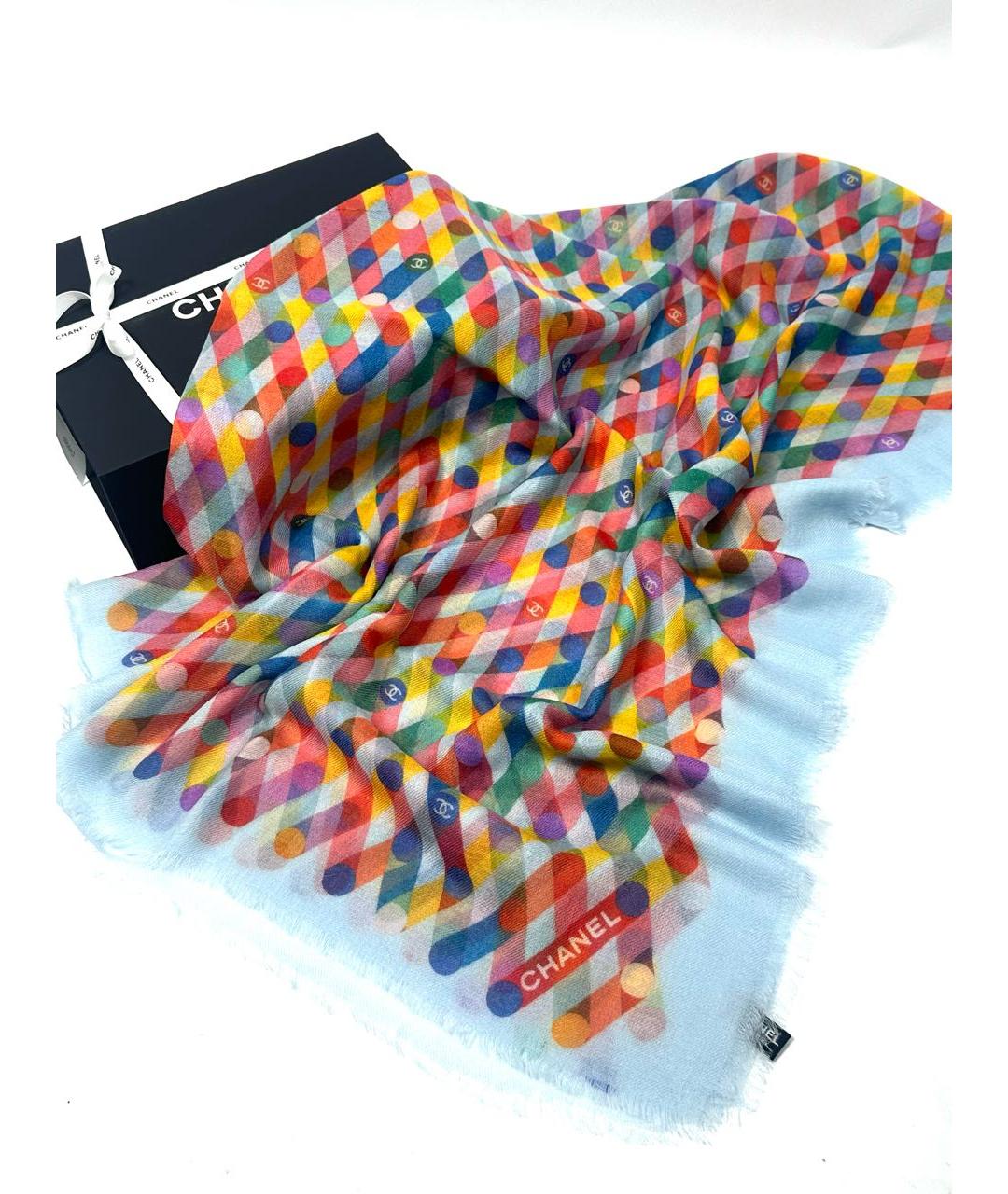 CHANEL Мульти кашемировый платок, фото 5