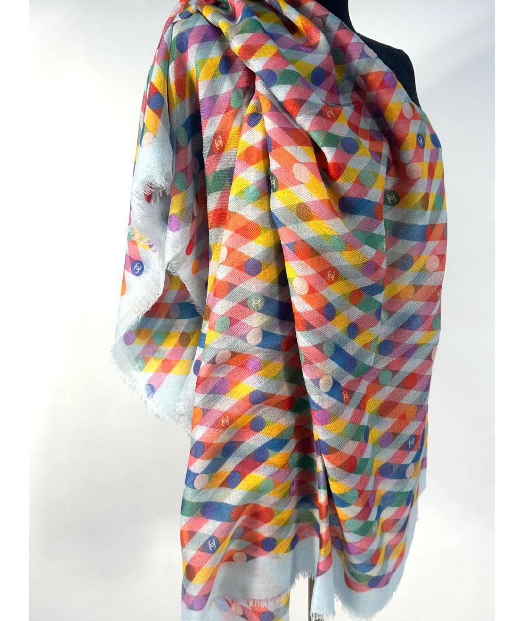 CHANEL Мульти кашемировый платок, фото 7