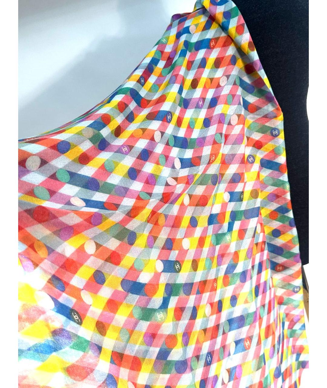 CHANEL Мульти кашемировый платок, фото 8