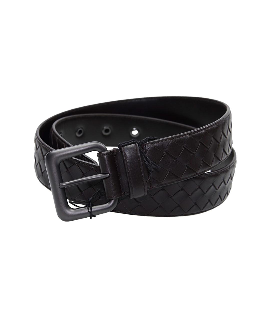 BOTTEGA VENETA Черный кожаный ремень, фото 1