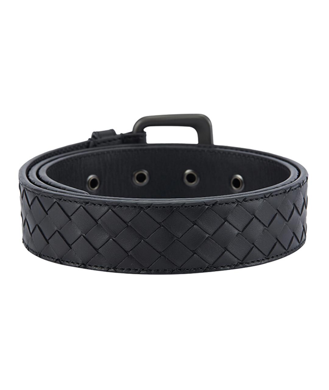 BOTTEGA VENETA Черный кожаный ремень, фото 3