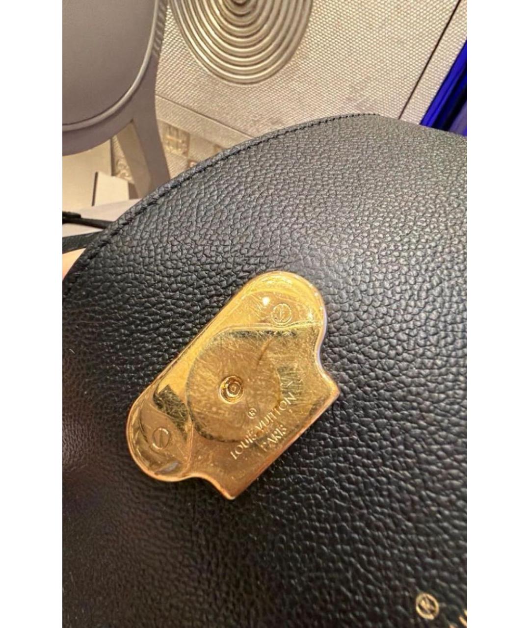 LOUIS VUITTON Черная кожаная сумка через плечо, фото 7