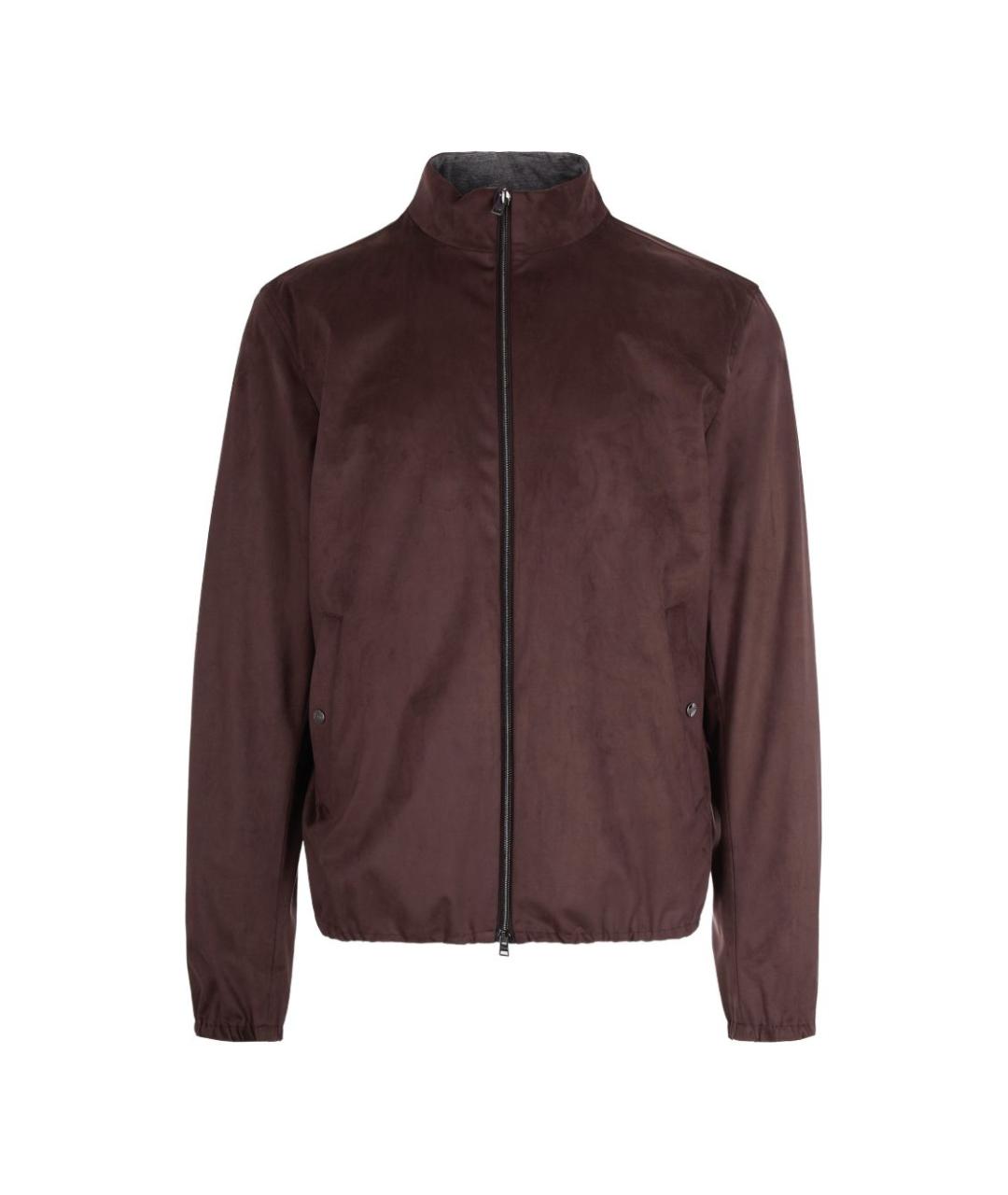 HERNO Коричневая полиэстеровая куртка, фото 1