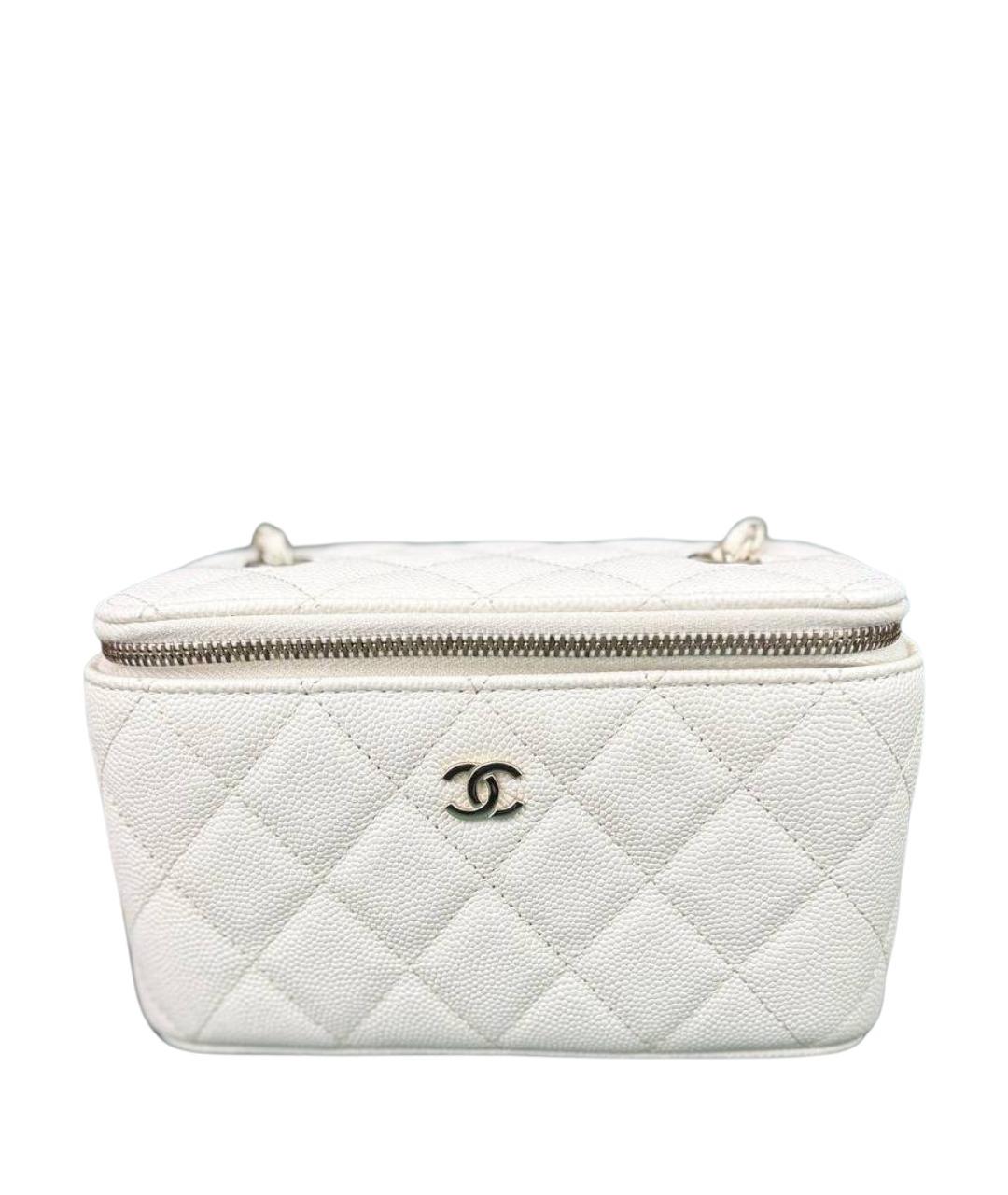 CHANEL Белая кожаная сумка через плечо, фото 1