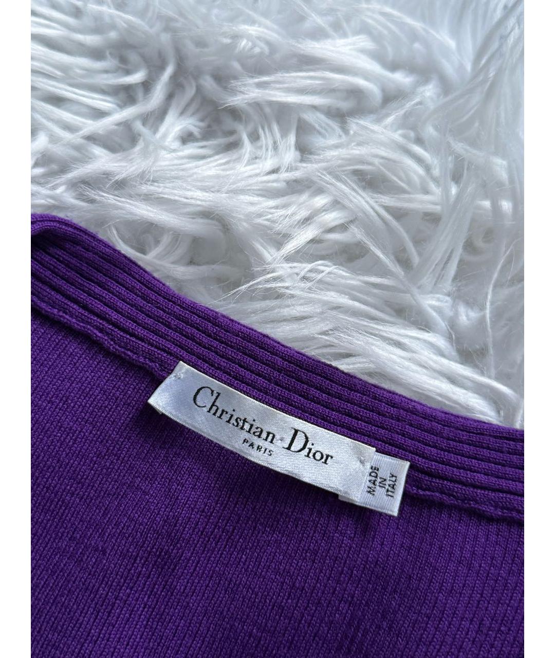 CHRISTIAN DIOR Фиолетовая шерстяная майка, фото 5