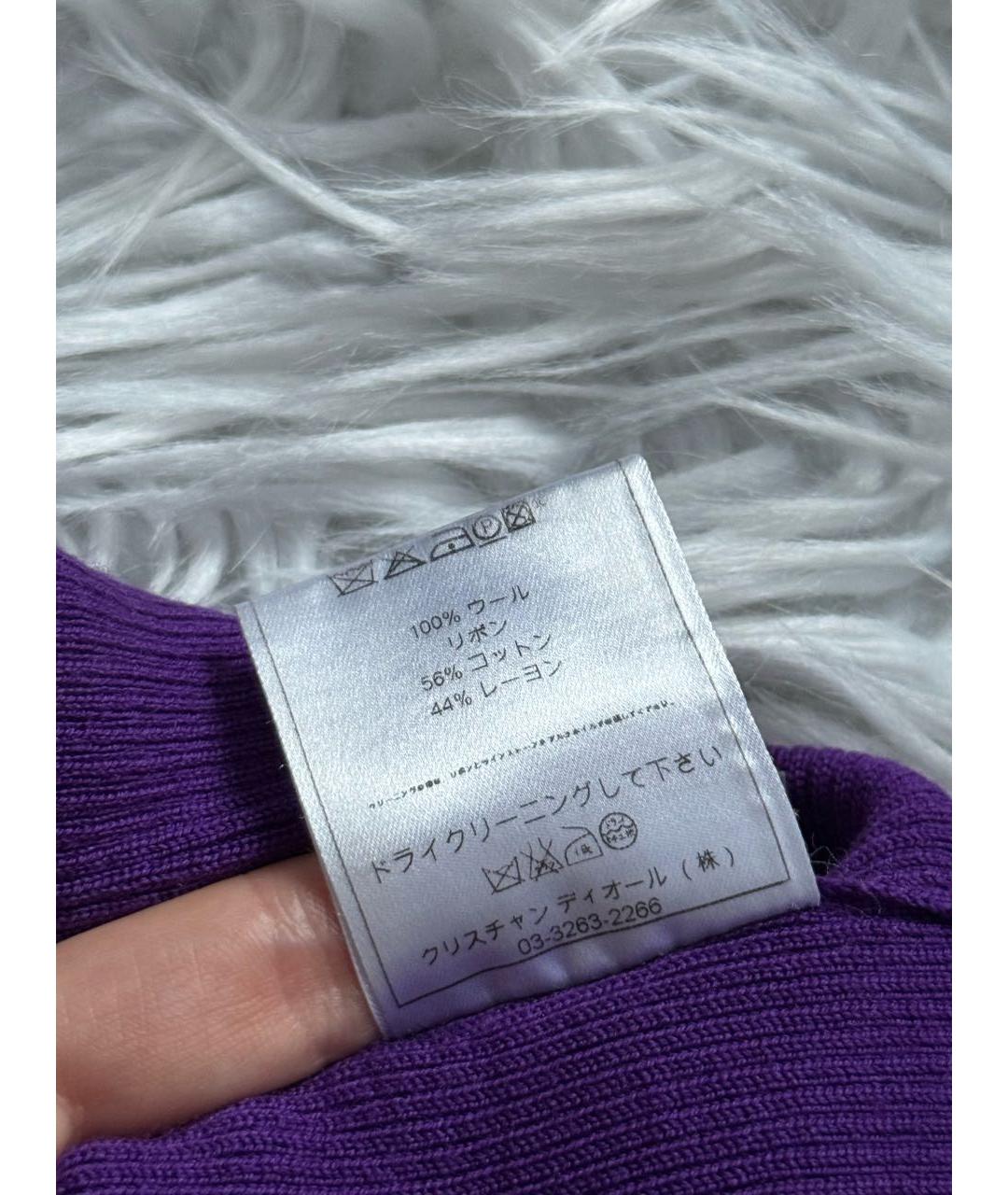 CHRISTIAN DIOR Фиолетовая шерстяная майка, фото 7