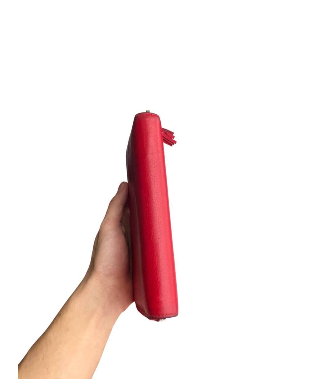 GUCCI Красный кожаный кошелек, фото 4