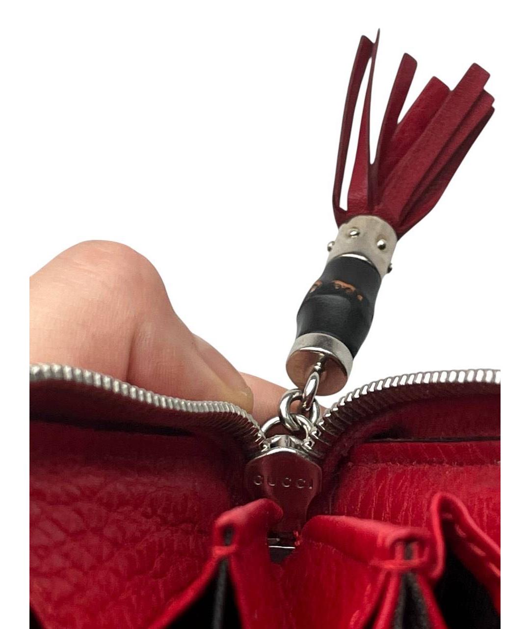 GUCCI Красный кожаный кошелек, фото 8