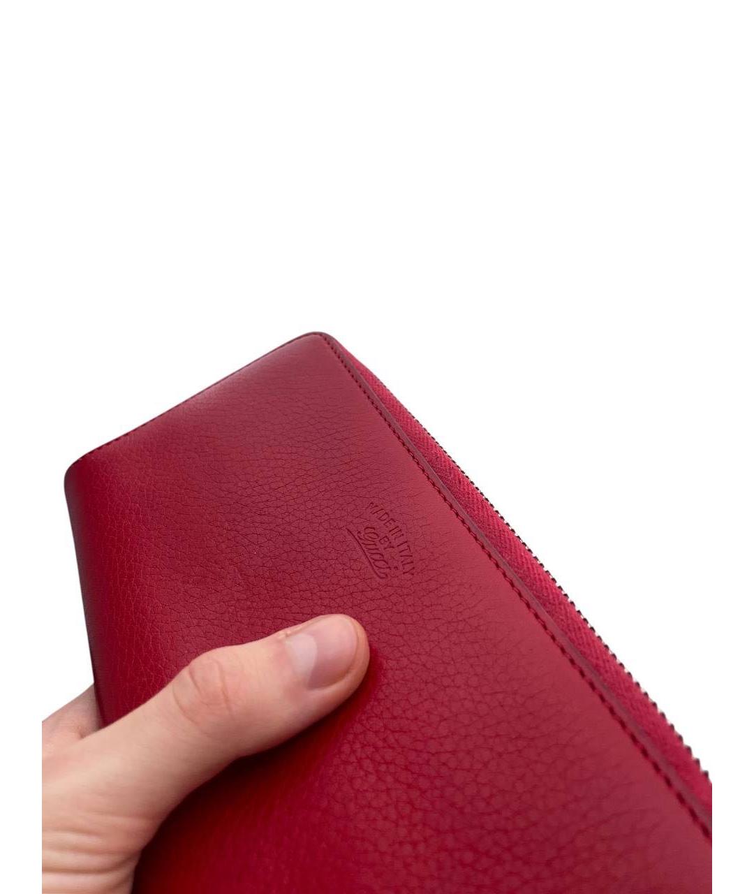 GUCCI Красный кожаный кошелек, фото 2