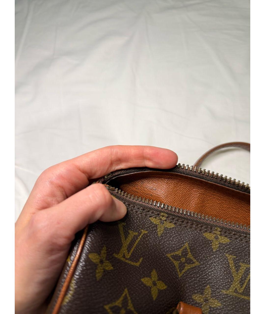 LOUIS VUITTON Коричневая сумка с короткими ручками, фото 6