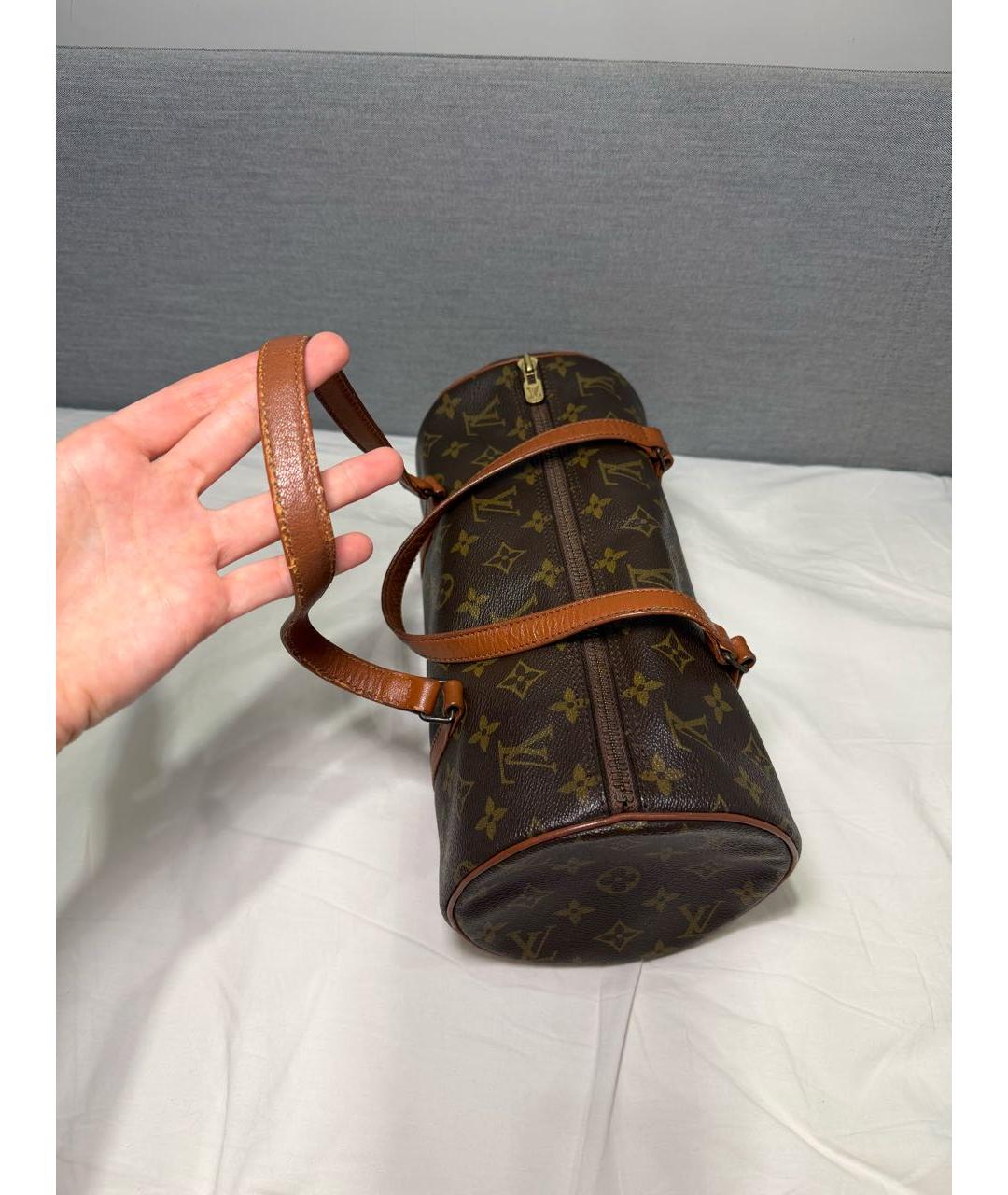 LOUIS VUITTON Коричневая сумка с короткими ручками, фото 4