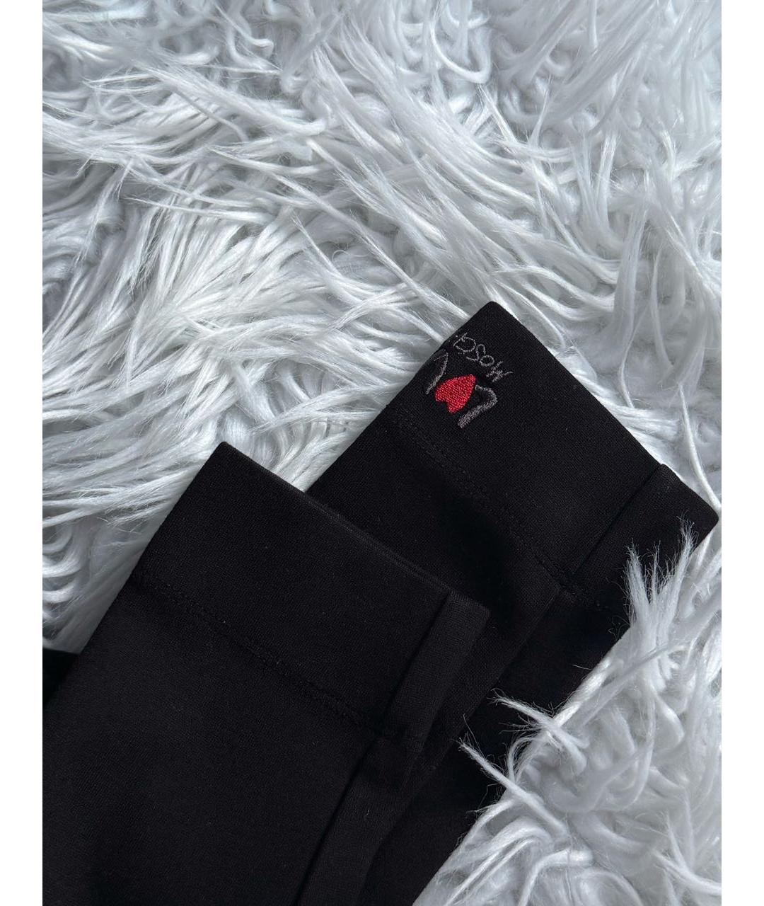 LOVE MOSCHINO Черное вискозное повседневное платье, фото 4