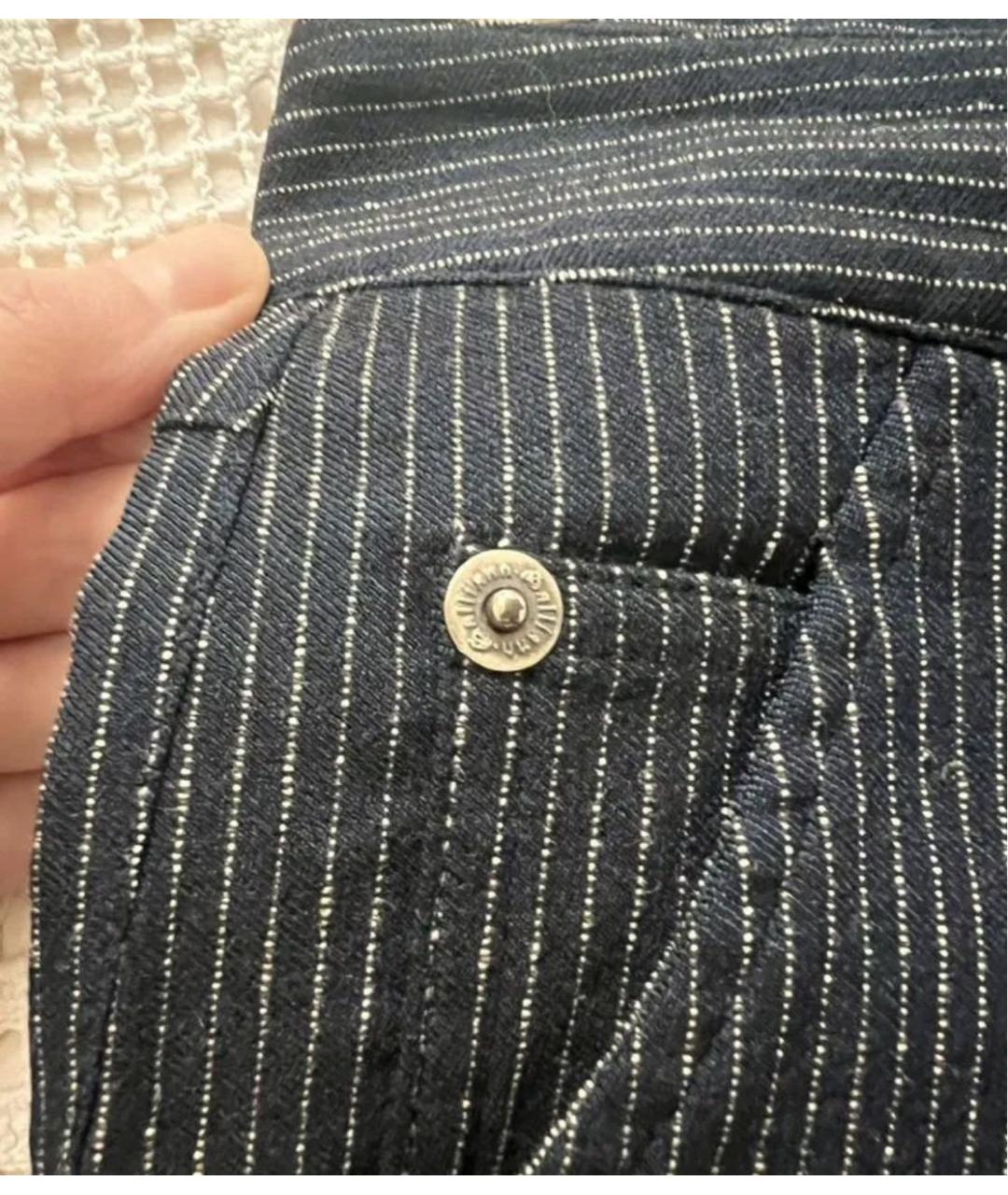 JOHN GALLIANO Черные прямые брюки, фото 4