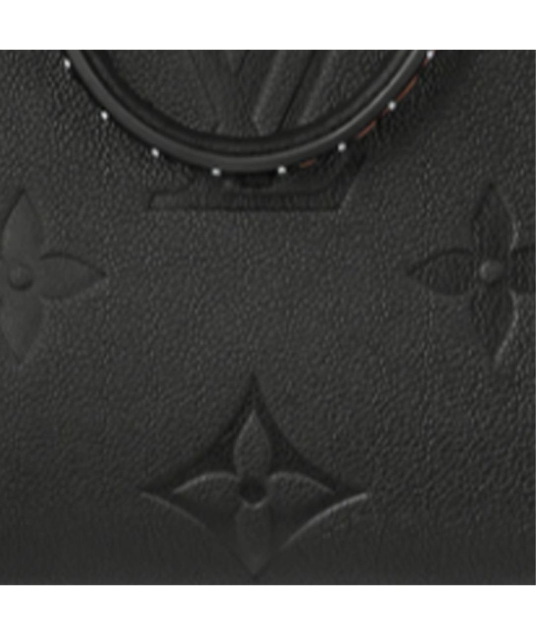 LOUIS VUITTON Черная кожаная сумка тоут, фото 5