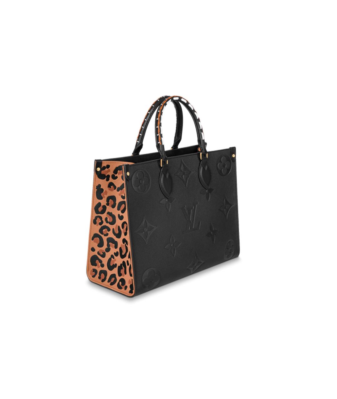 LOUIS VUITTON Черная кожаная сумка тоут, фото 2