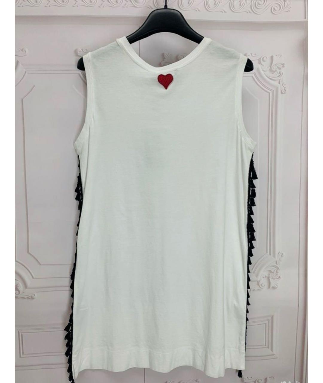 TWIN-SET Белая хлопковая майка, фото 2