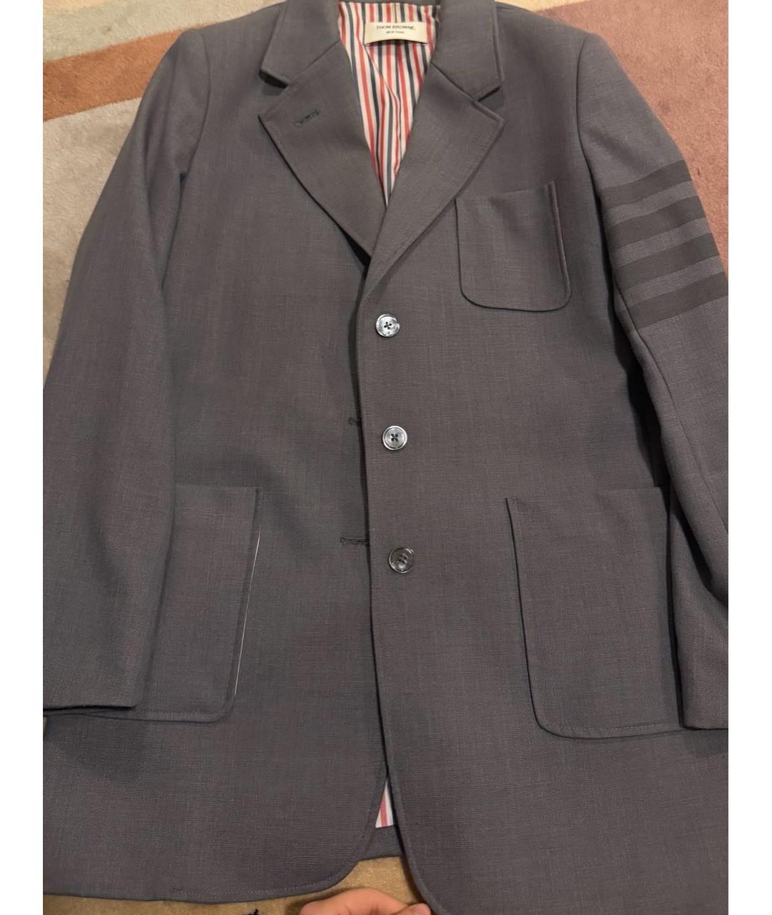 THOM BROWNE Антрацитовый пиджак, фото 5