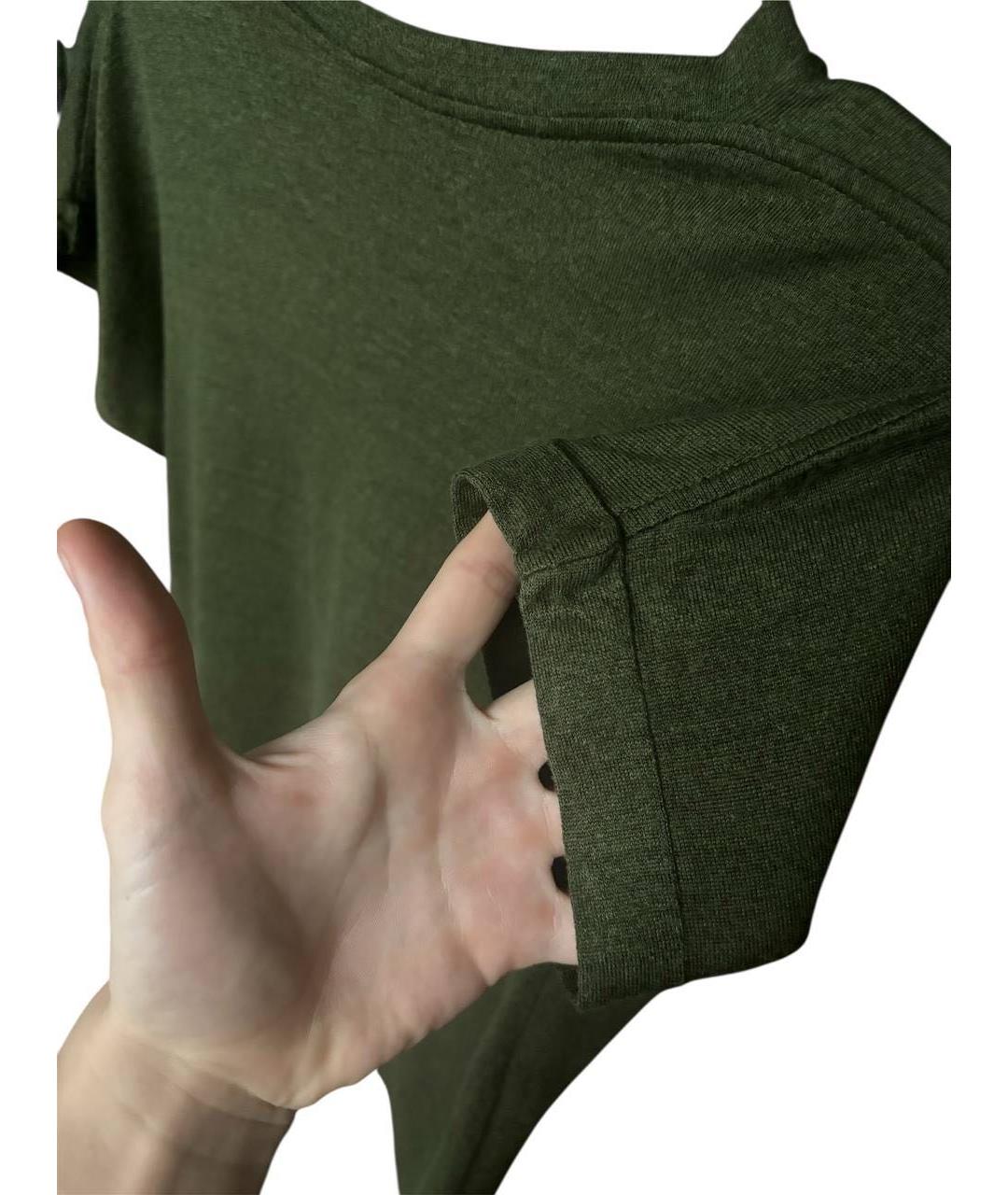 BALMAIN Зеленая вискозная футболка, фото 4