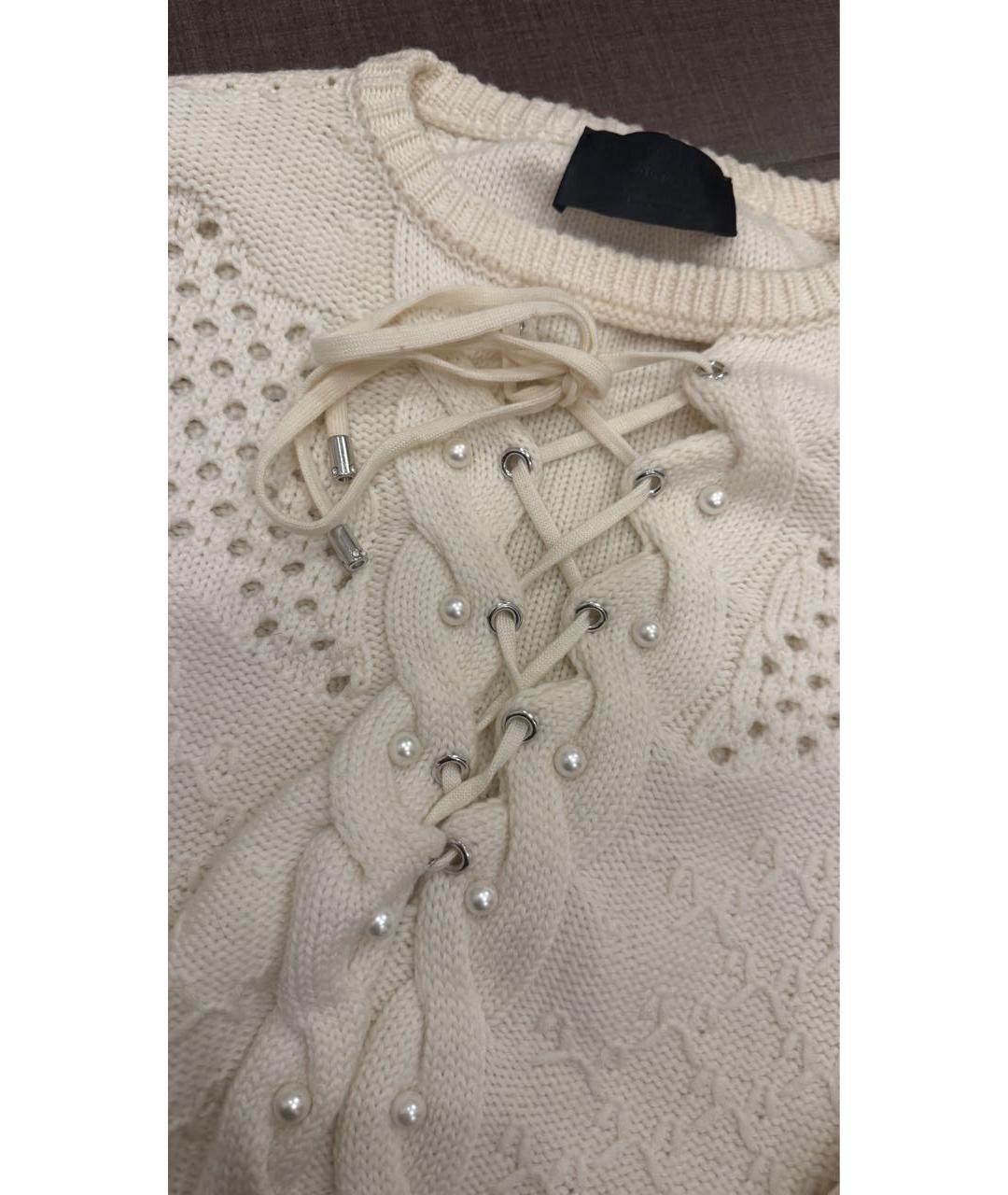 PHILIPP PLEIN Белый шерстяной джемпер / свитер, фото 2