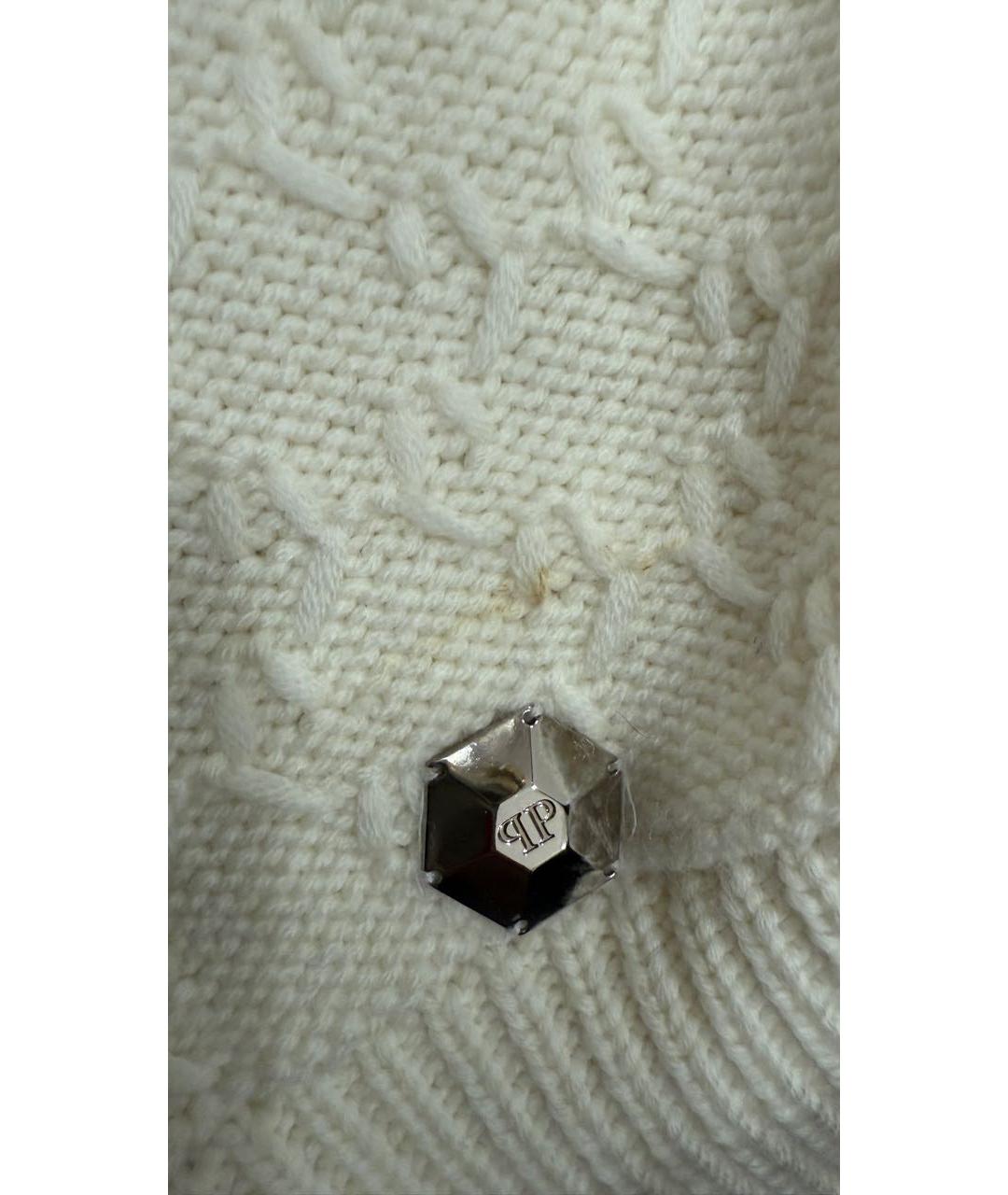 PHILIPP PLEIN Белый шерстяной джемпер / свитер, фото 7