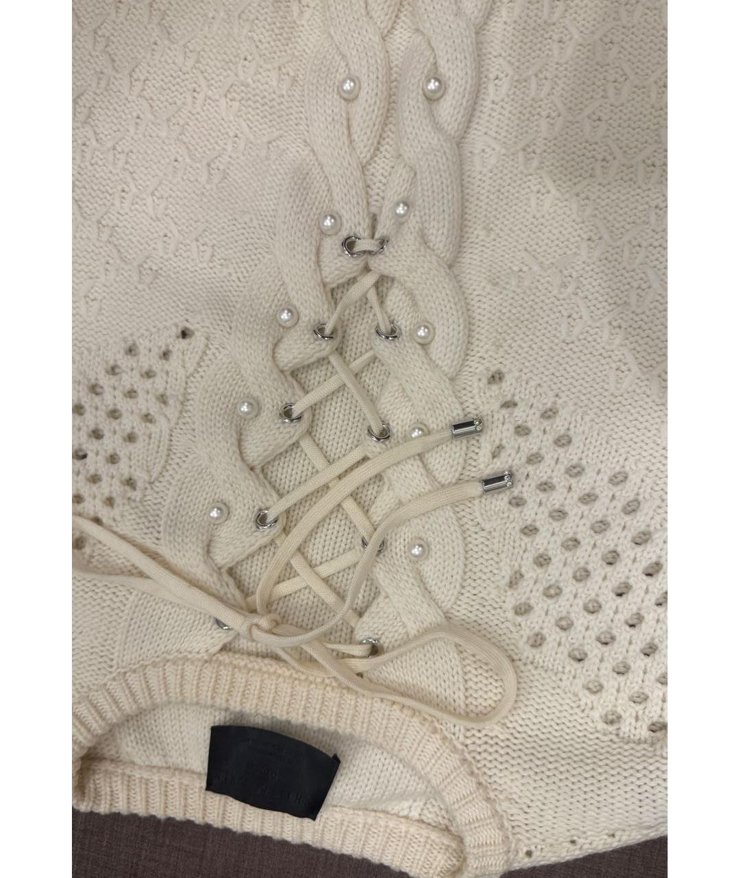 PHILIPP PLEIN Белый шерстяной джемпер / свитер, фото 6