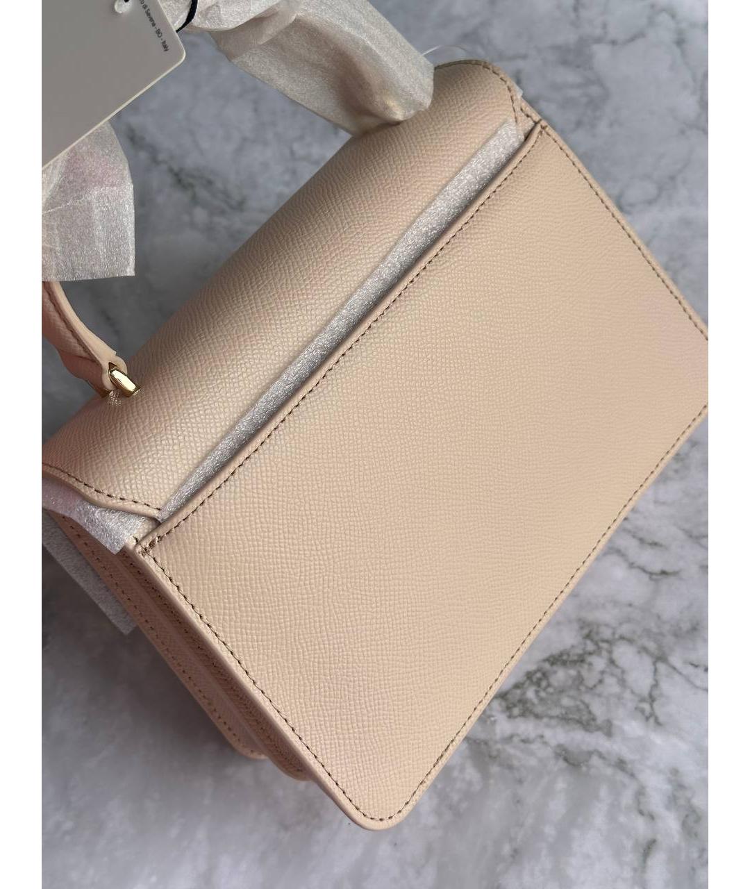 FURLA Бежевая кожаная сумка через плечо, фото 5