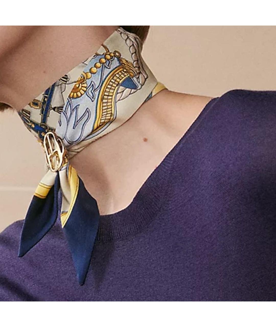 HERMES Мульти шелковый платок, фото 3