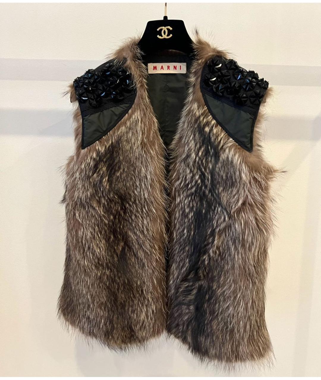 MARNI Коричневый жилет, фото 7