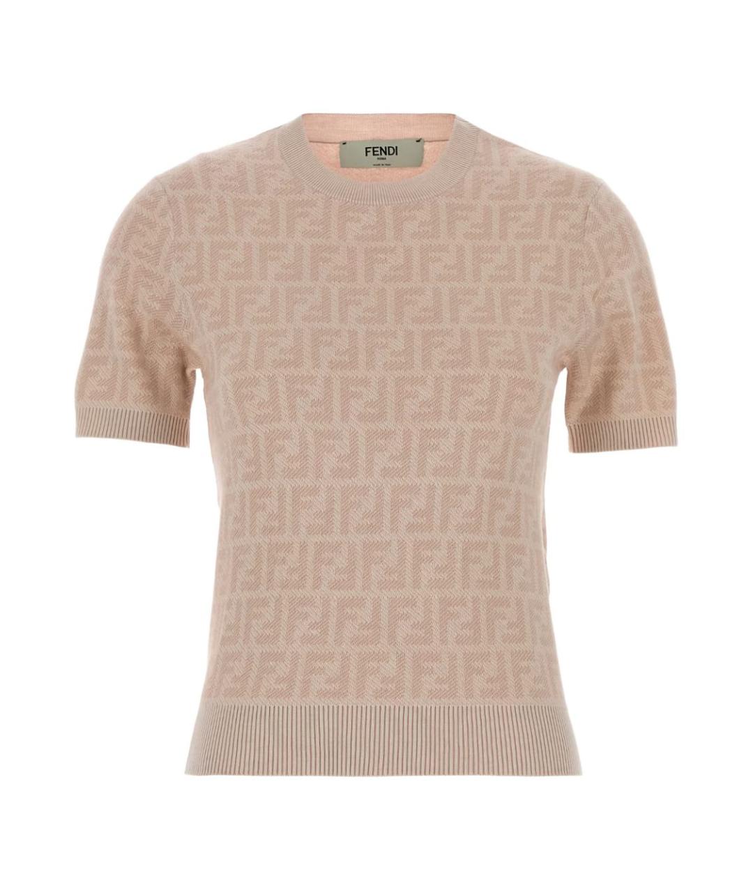 FENDI Розовый шерстяной джемпер / свитер, фото 1
