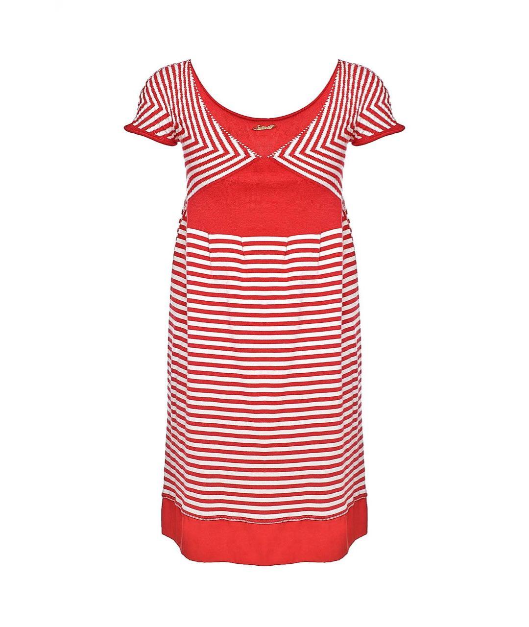 TWIN-SET Красное вискозное повседневное платье, фото 2