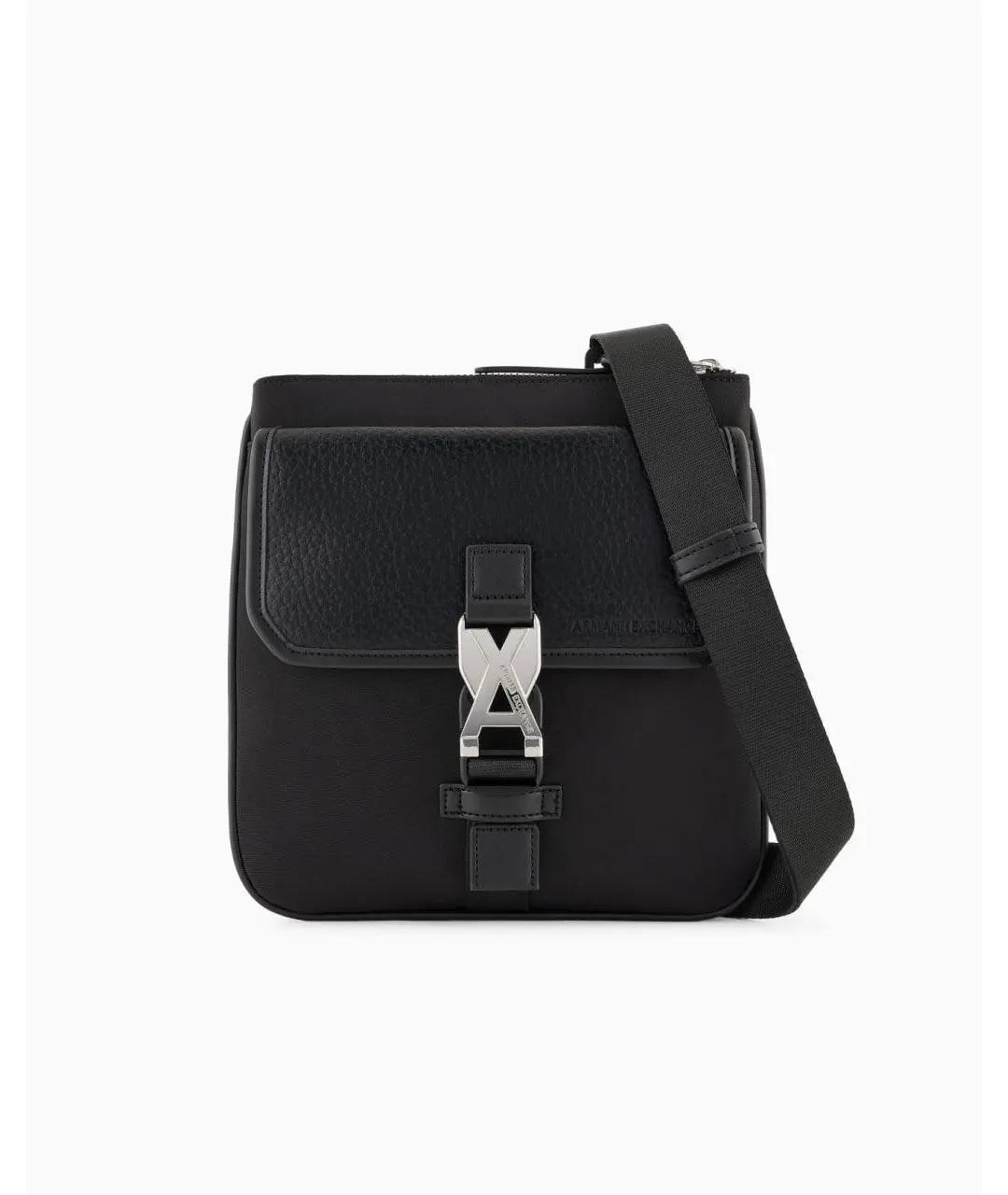 ARMANI EXCHANGE Черная тканевая сумка на плечо, фото 1