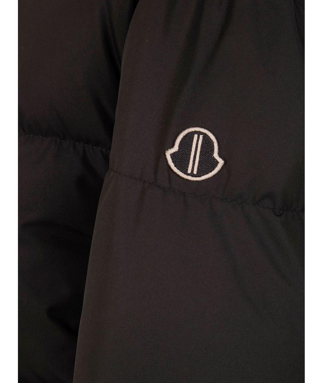 MONCLER Черный полиамидовый пуховик, фото 2