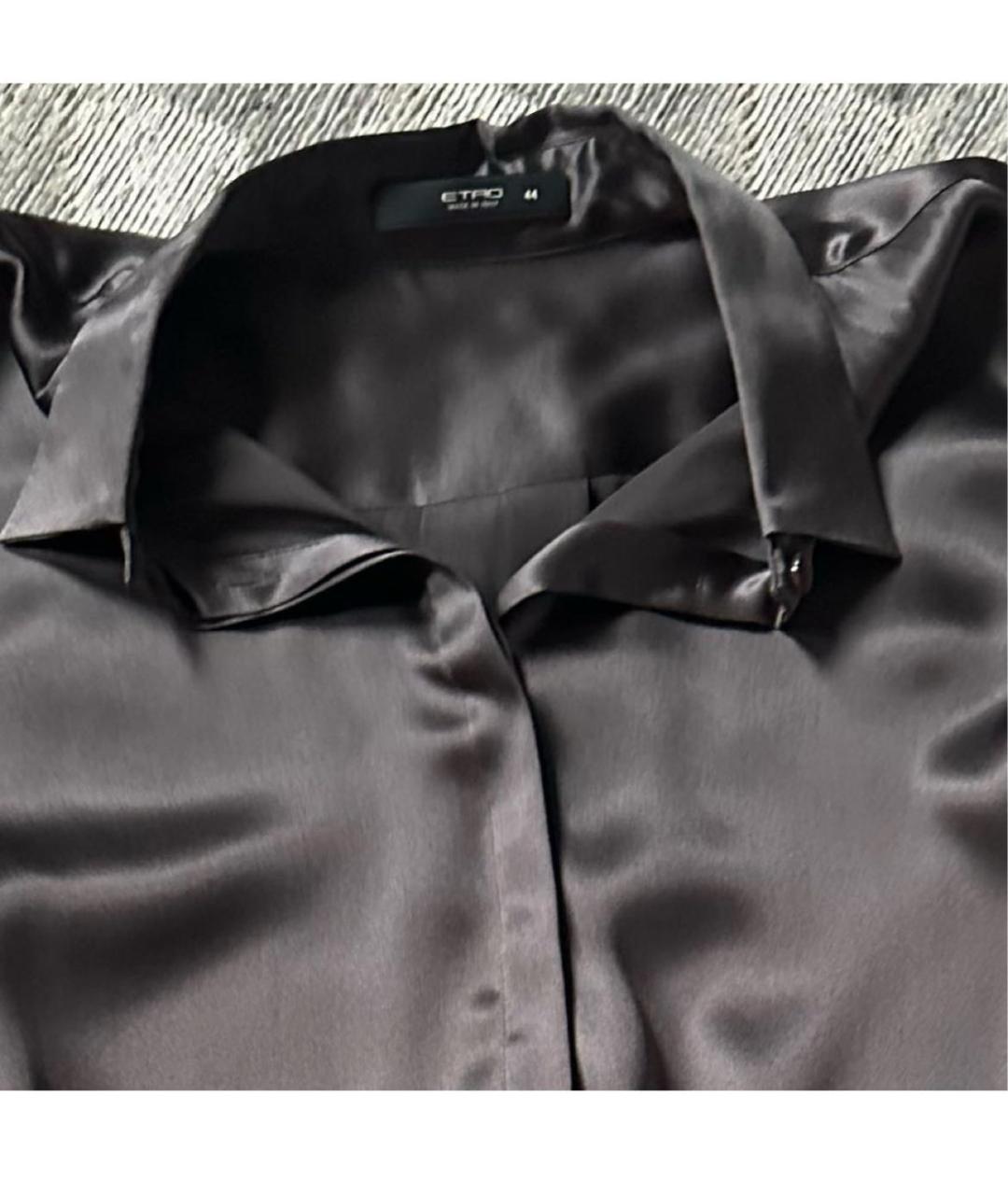 ETRO Коричневая шелковая блузы, фото 5