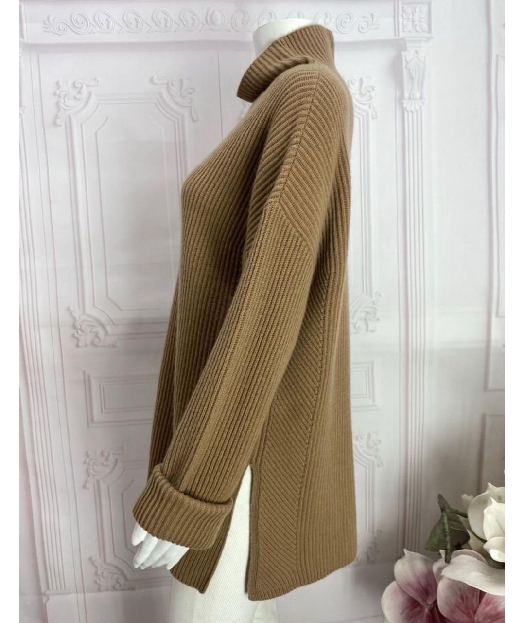 MAX MARA Бежевый шерстяной джемпер / свитер, фото 5