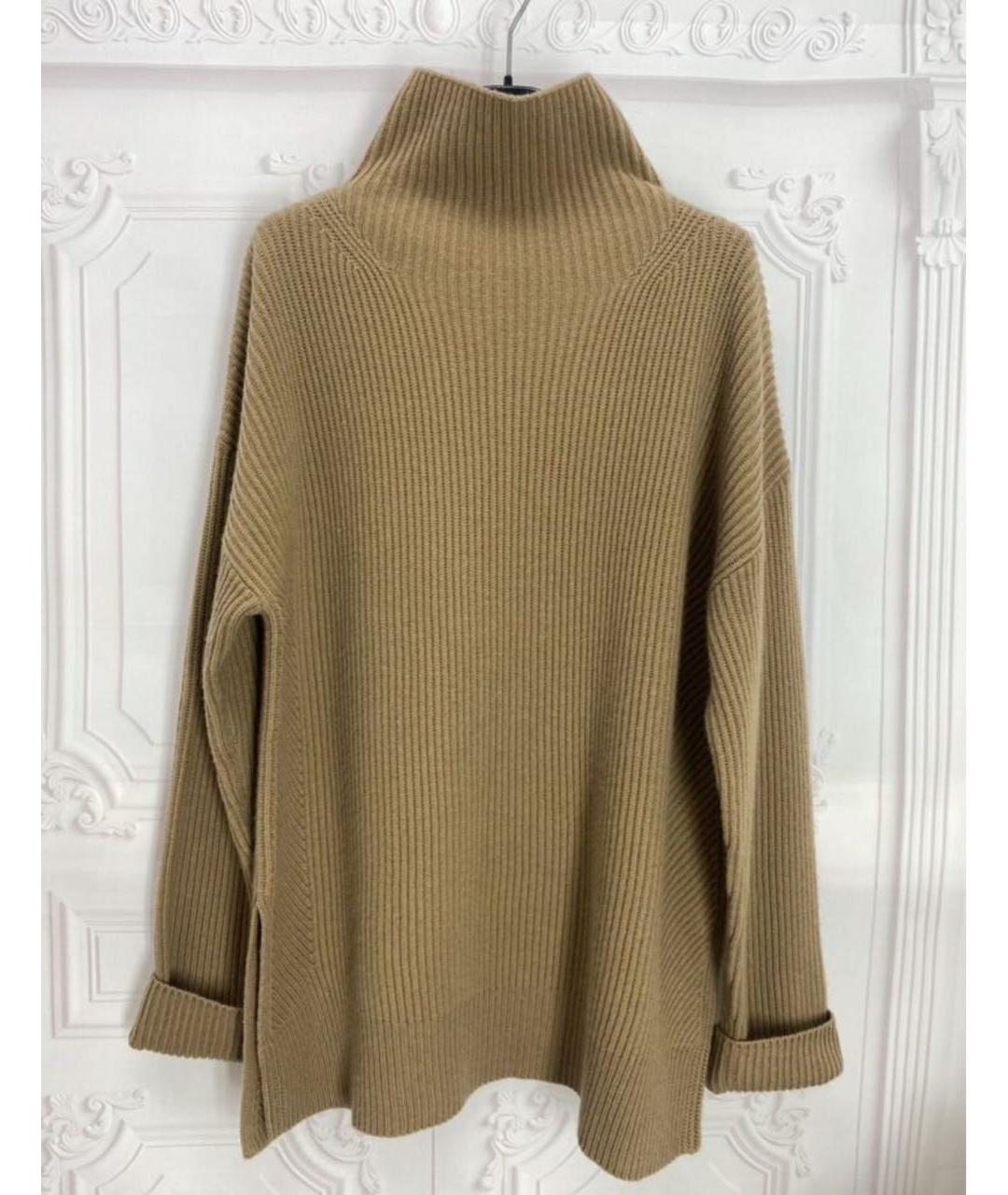 MAX MARA Бежевый шерстяной джемпер / свитер, фото 6