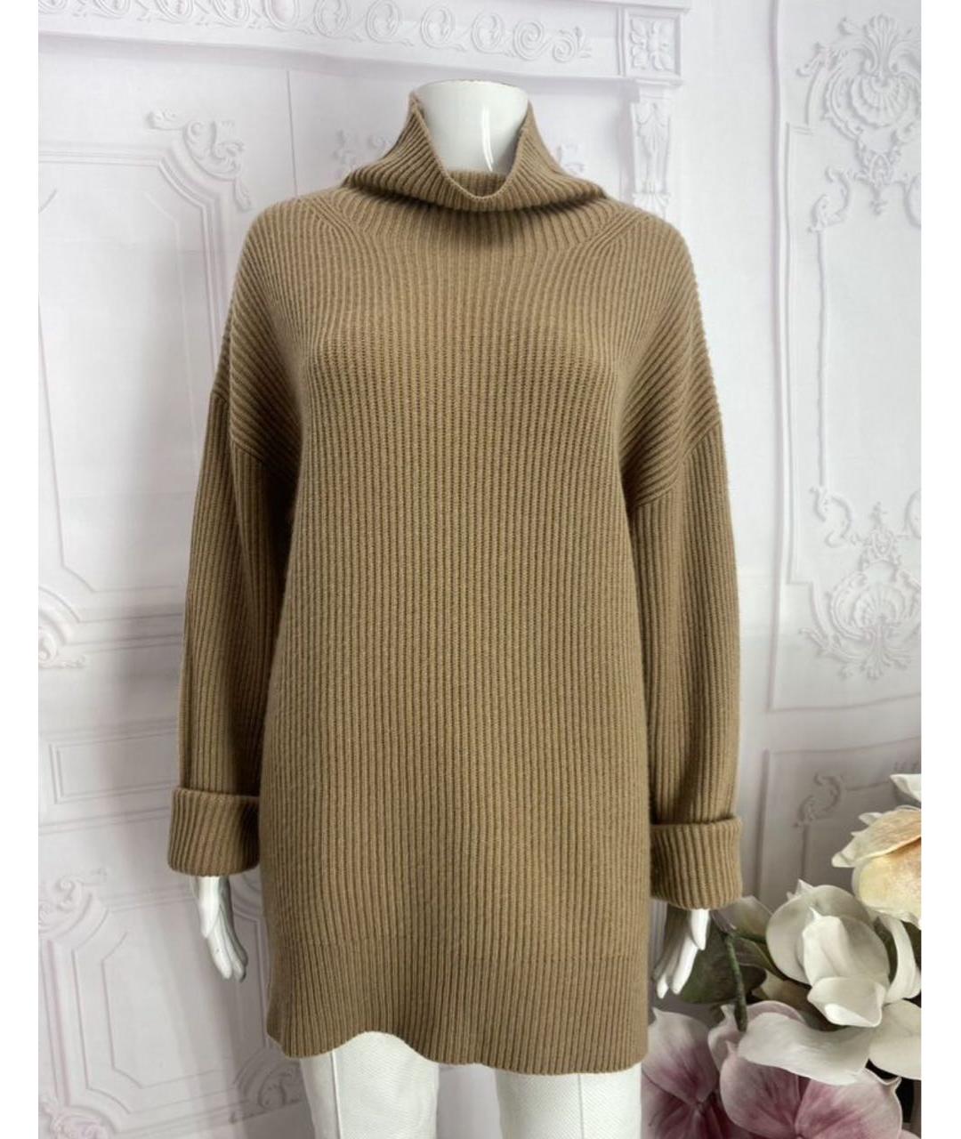 MAX MARA Бежевый шерстяной джемпер / свитер, фото 9