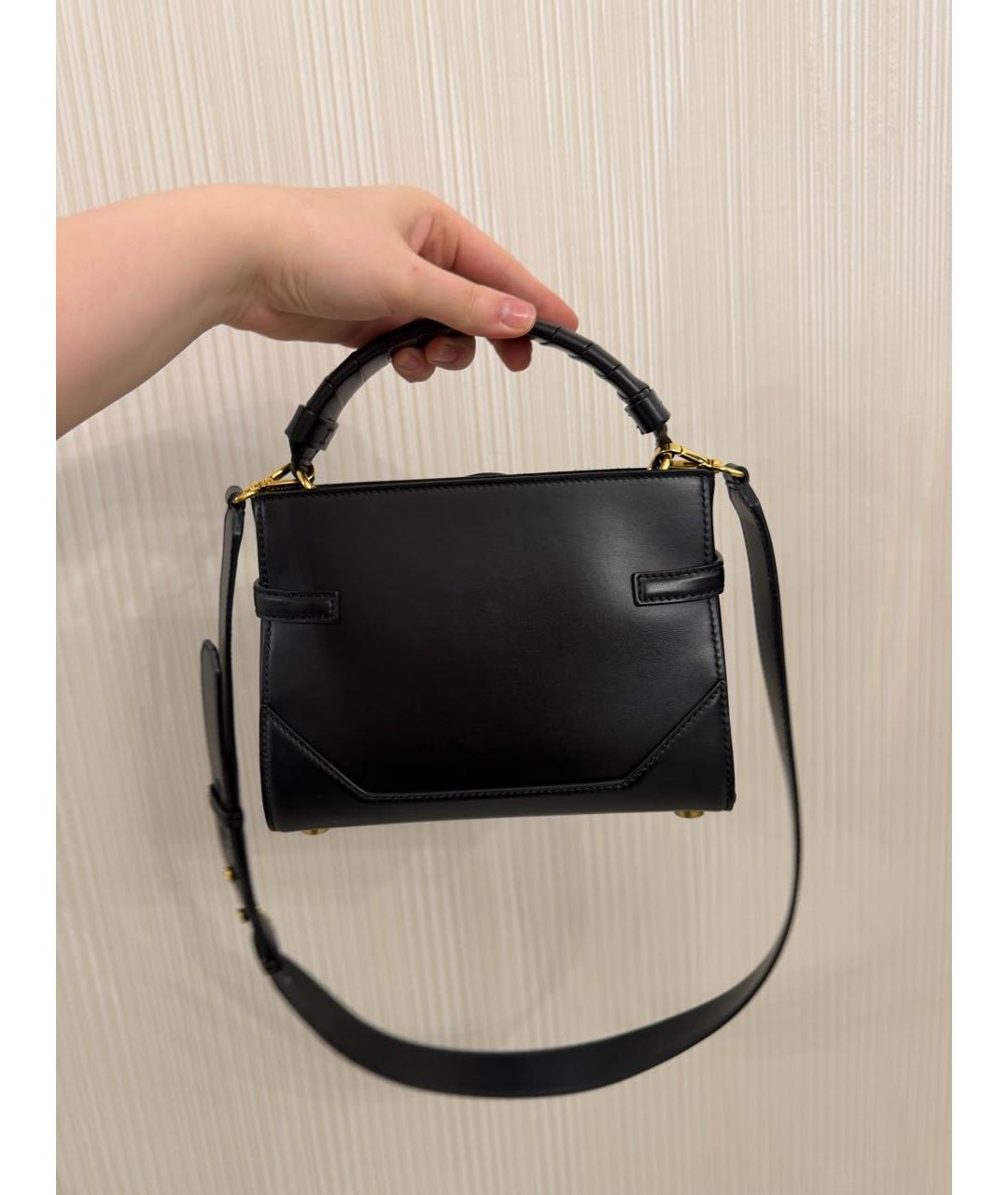 BALMAIN Черная кожаная сумка через плечо, фото 3
