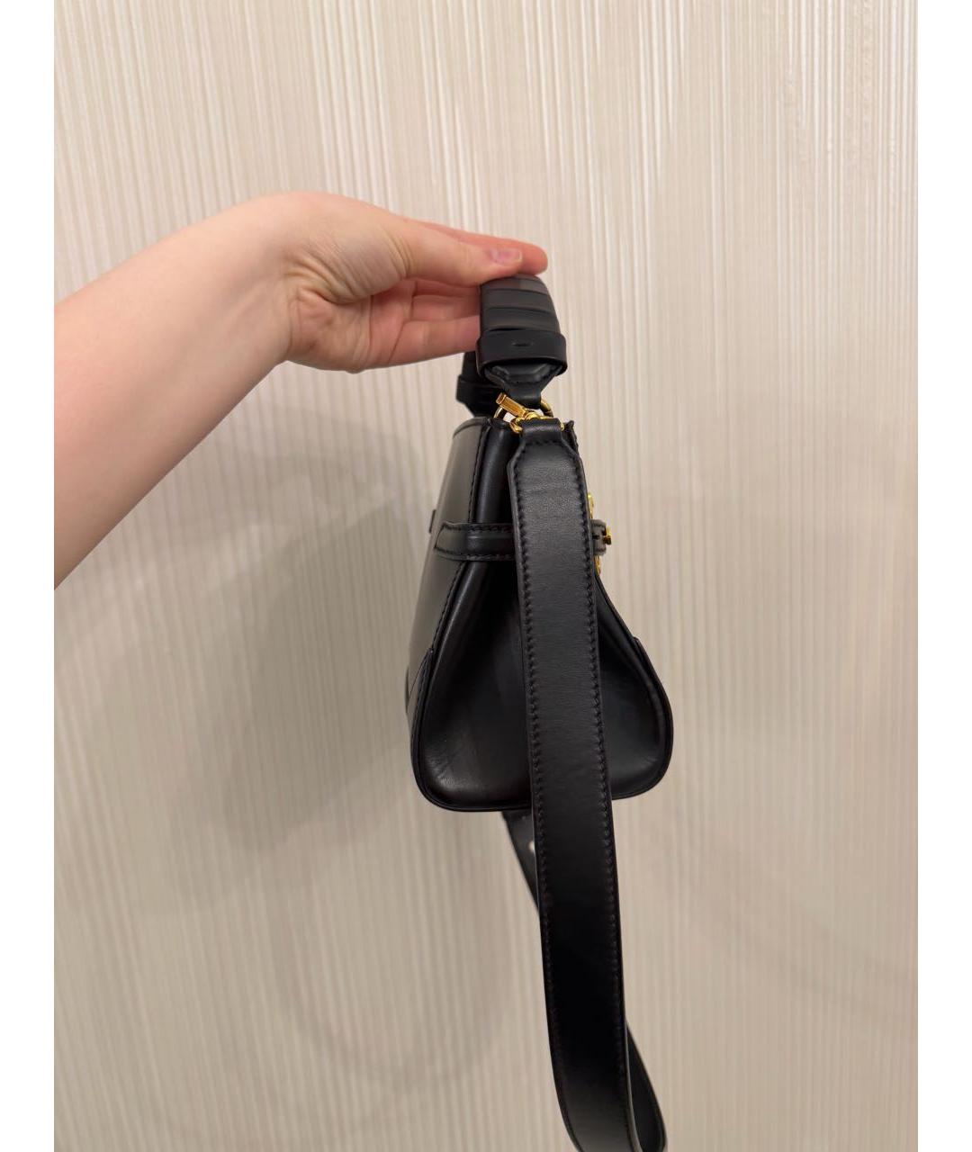 BALMAIN Черная кожаная сумка через плечо, фото 2