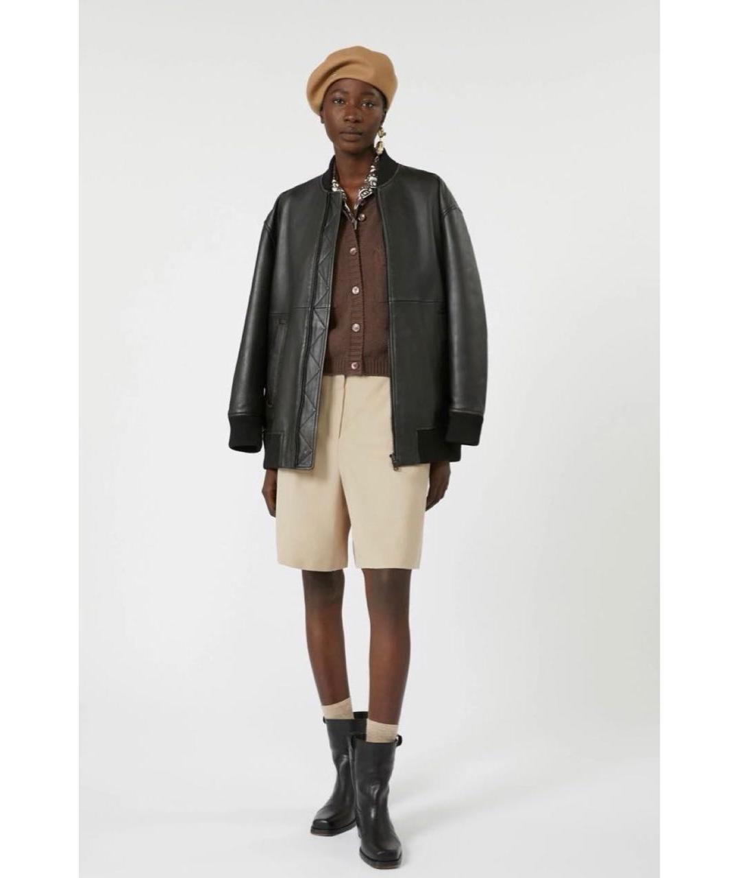 WEEKEND MAX MARA Черная кожаная куртка, фото 4