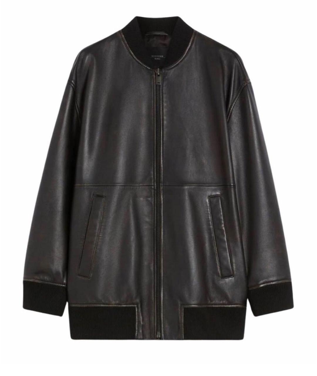 WEEKEND MAX MARA Черная кожаная куртка, фото 7