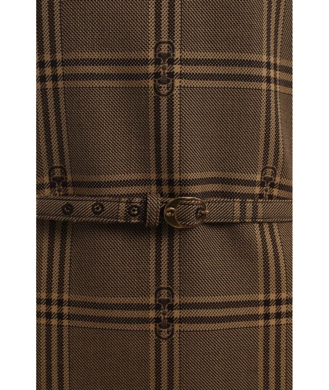 GUCCI Коричневое шерстяное повседневное платье, фото 3