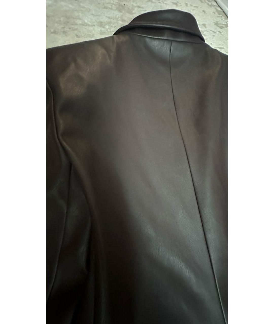 STUDIO AMELIA Коричневый костюм с брюками из экзотической кожи, фото 8