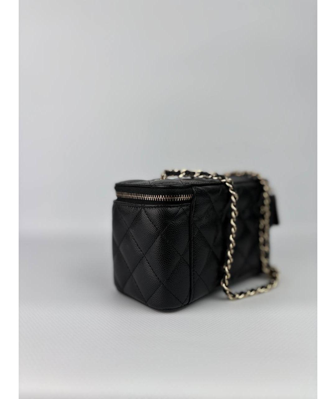 CHANEL Черная кожаная сумка через плечо, фото 7