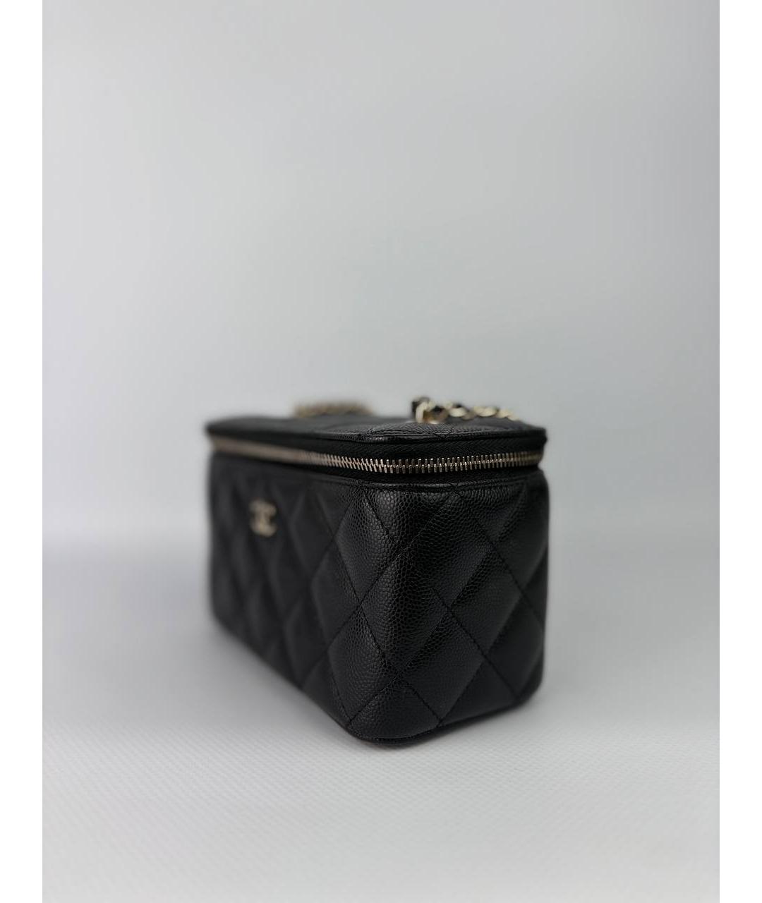 CHANEL Черная кожаная сумка через плечо, фото 8