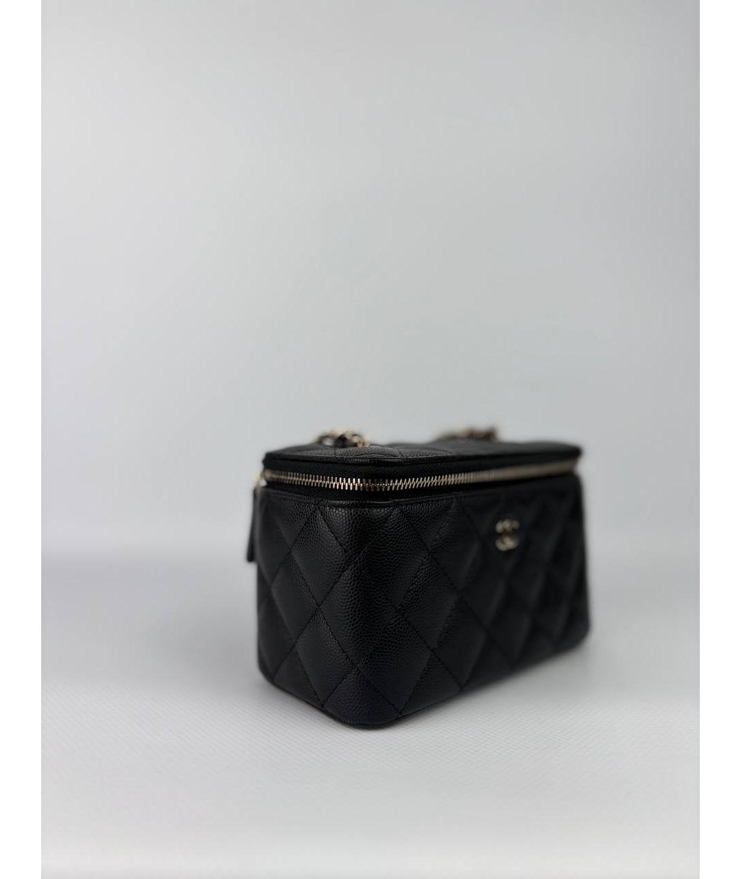 CHANEL Черная кожаная сумка через плечо, фото 5