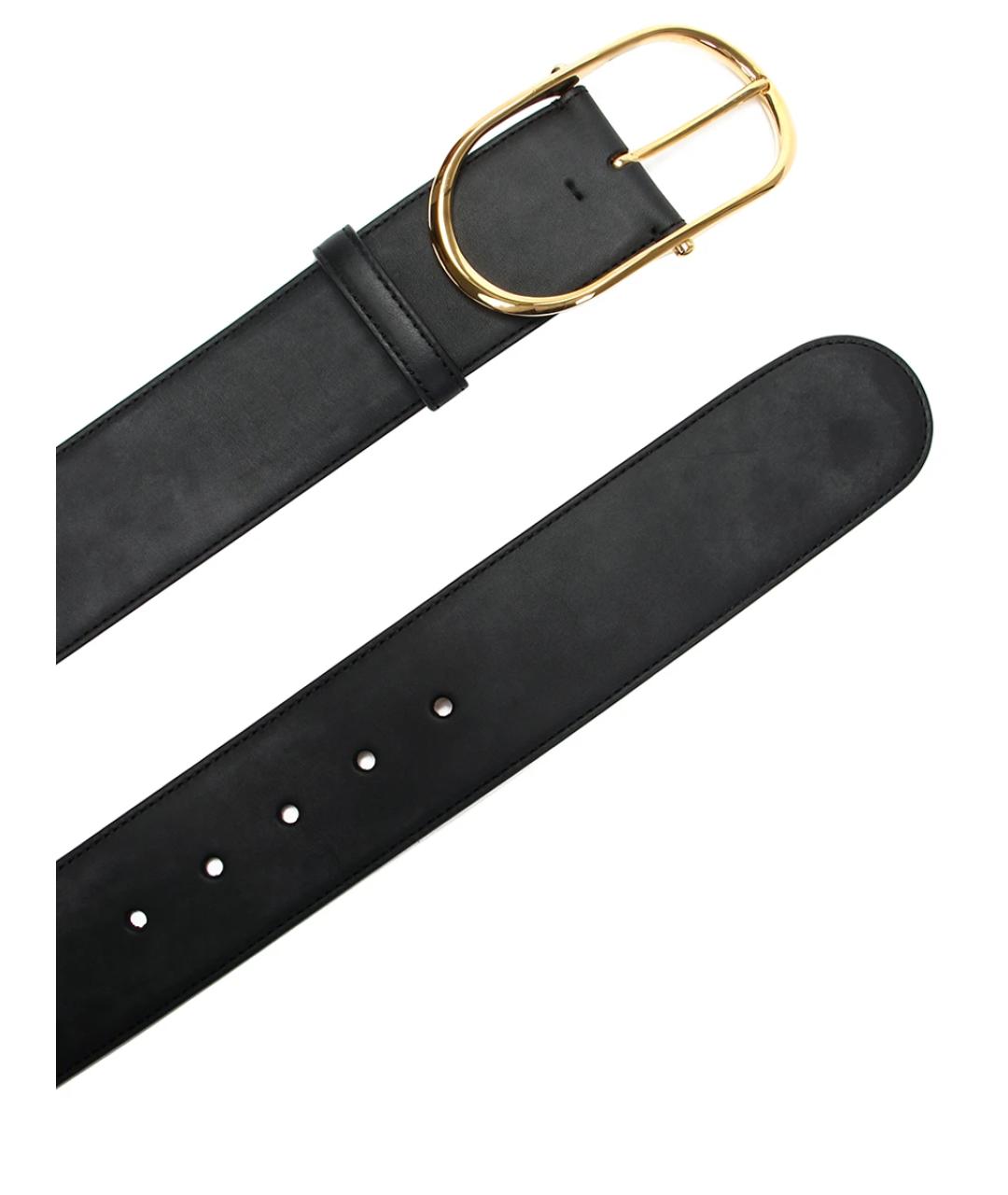 DOLCE&GABBANA Черный кожаный ремень, фото 3