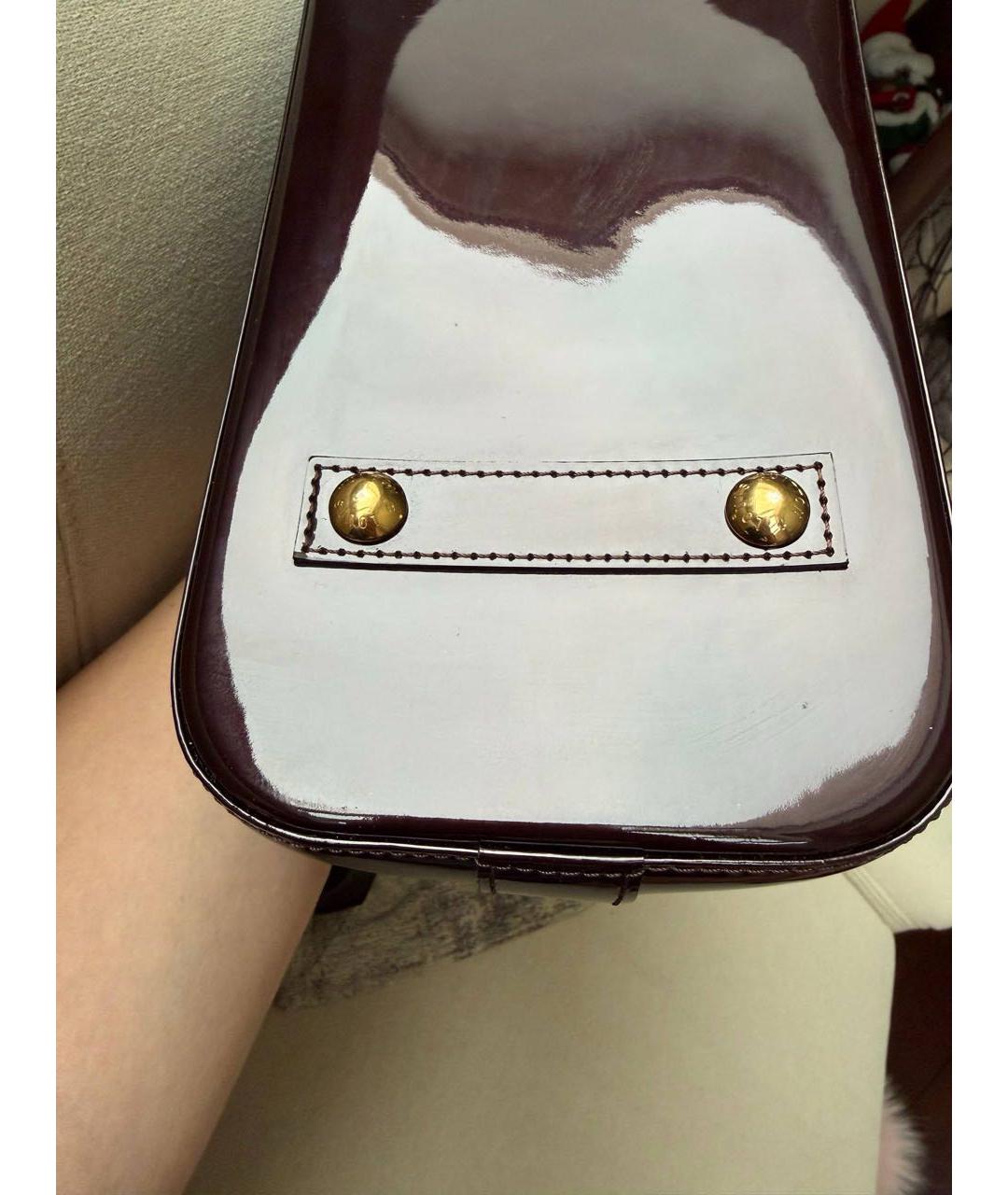 LOUIS VUITTON Коричневая сумка тоут из лакированной кожи, фото 6